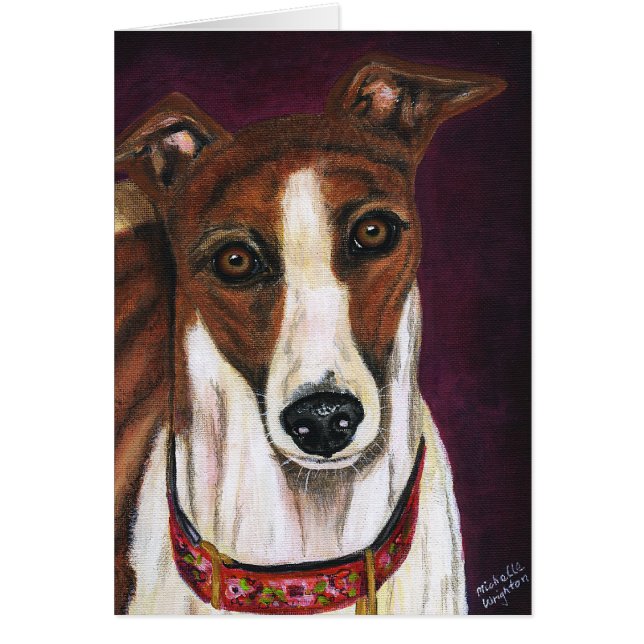 Greyhound Dog Art - Royalty (Front)