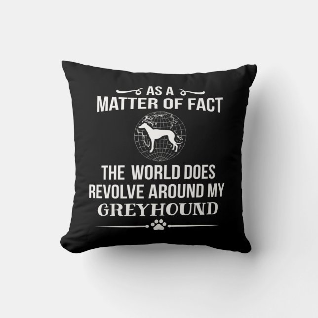 Greyhound Dog Breed Lover Throw Pillow (Front)