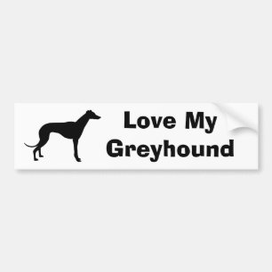 greyhound dog bumper sticker