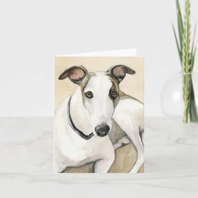 Greyhound Dog Carte pour notes d'art (Devant)