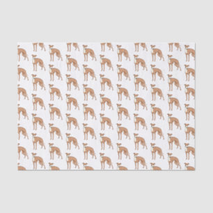 Greyhound dog cartoon illustration tissue paper