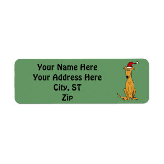 Greyhound Dog Christmas Address Labels or Gift Tag