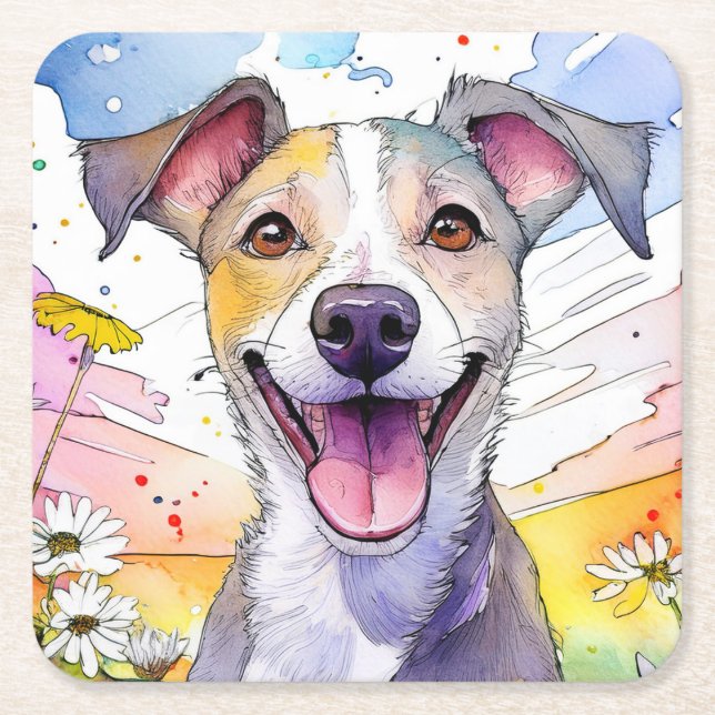 Greyhound Dog Coaster (Front)