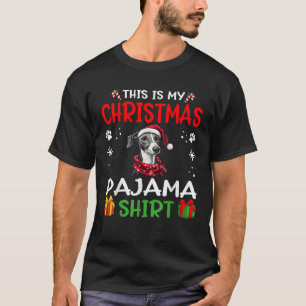 Greyhound dog Dog Nightgown Pajama This is my Chri T-Shirt