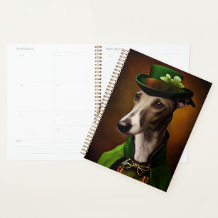 Greyhound Dog en tenue de la Saint Patrick