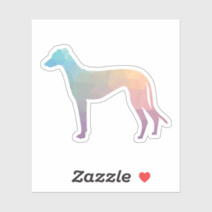 Greyhound Dog Geometric Pattern Silhouette Pastel