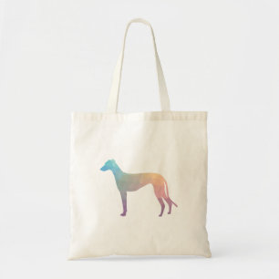 Greyhound Dog Geometric Pattern Silhouette Pastel Tote Bag