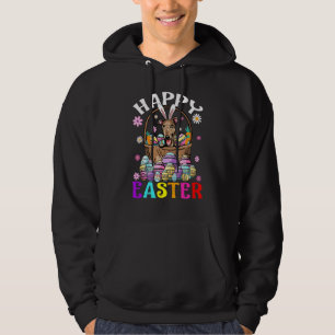 Greyhound Dog Happy Easter Bunny Eggs Easter Hoodie