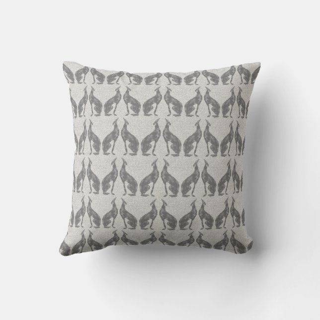 Greyhound Dog Home Decor Throw Pillow (Back)