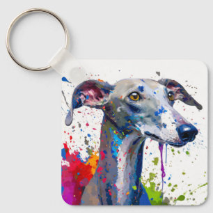 Greyhound Dog Keychain