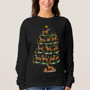 Greyhound Dog Lover Xmas Lights Greyhound Christma Sweatshirt