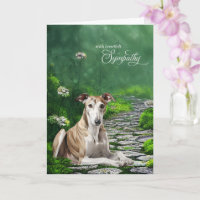 Greyhound Dog Misty Garden Path Pet Sympathy