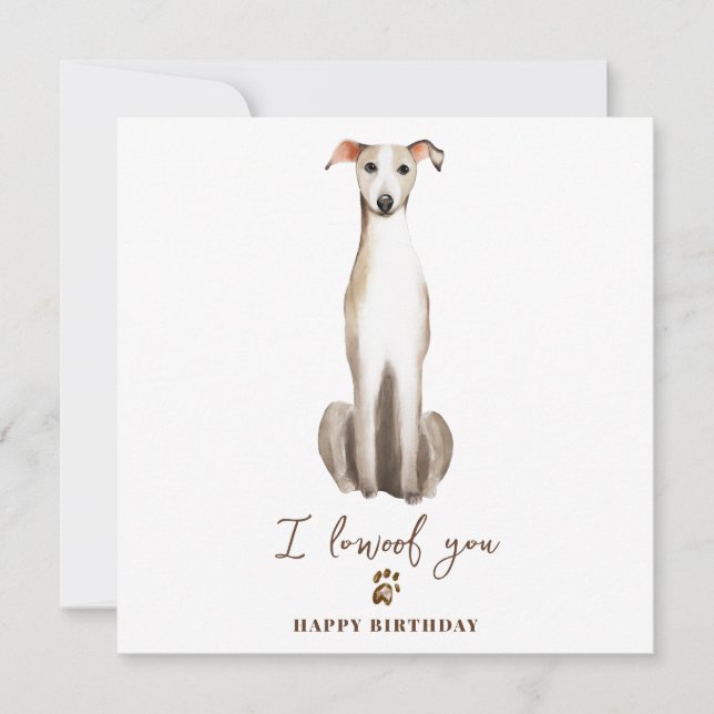Greyhound Dog Mum Puppy Pets Birthday Card (Front)