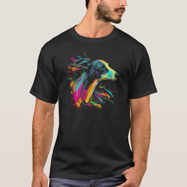 Greyhound Dog Owner English Greyhounds Dogs Graffi T-Shirt (Front)