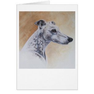Greyhound Dog Painted in Watercolour