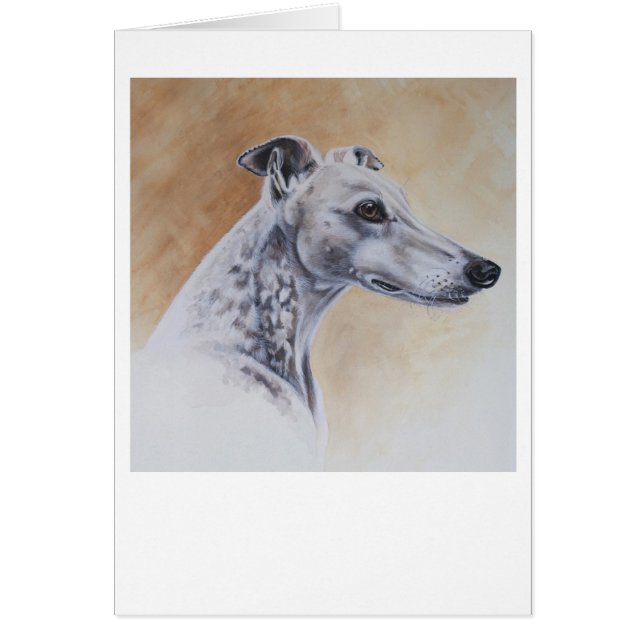 Greyhound Dog Painted in Watercolour (Front)