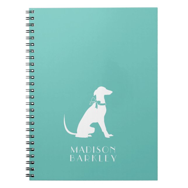 Greyhound Dog Puppy Notebook (Front)