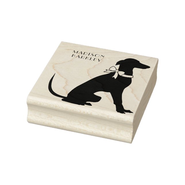 Greyhound Dog Puppy Rubber Stamp (Stamp)