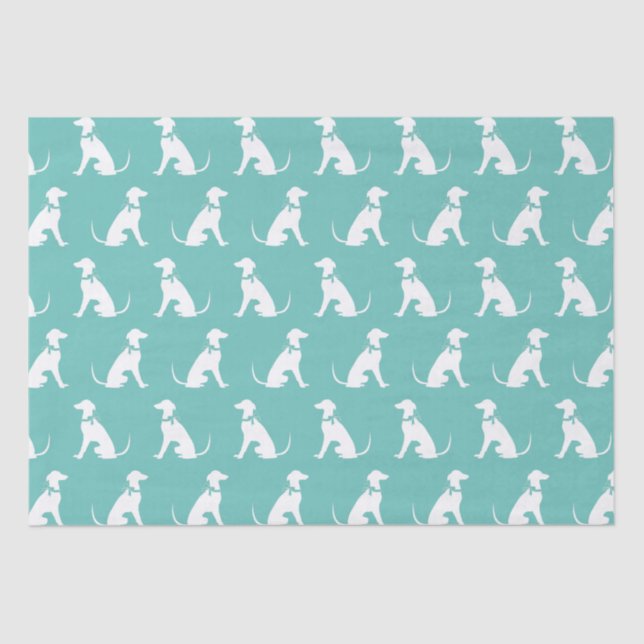 Greyhound Dog Puppy Tissue Paper (Front)