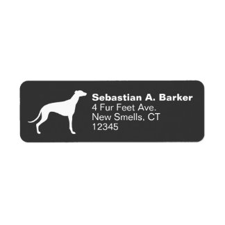 Greyhound Dog Silhouette Adresse de retour