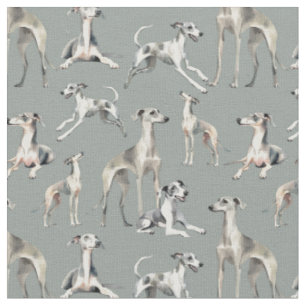 Greyhound Dog Wippets and Lurcher Dogs  Fabric