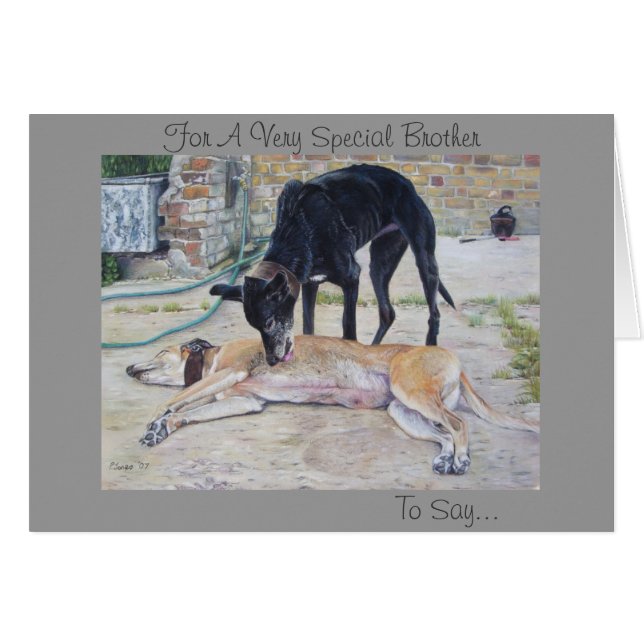 greyhound dogs scenic landscape realist art (Front Horizontal)