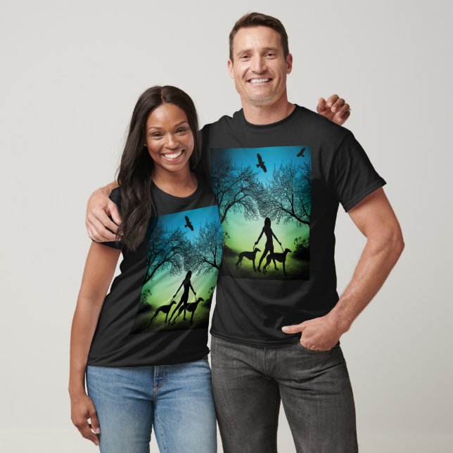 Greyhound Evening Walk T-Shirt (Unisex)