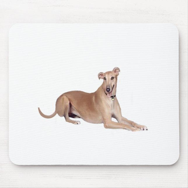 Greyhound (fawn, lying down) mouse pad (Front)