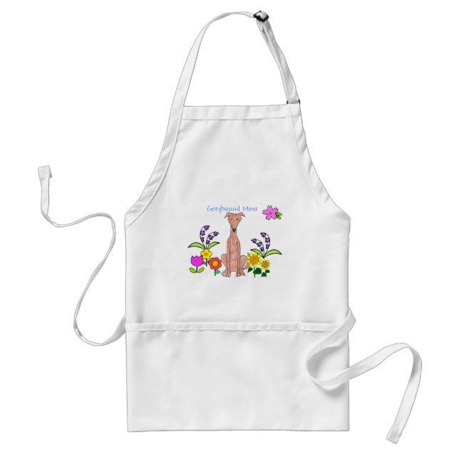 Greyhound Fawn Mom Apron (Front)