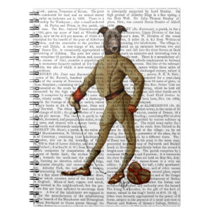Greyhound Fencer Dark Full 2 Notebook