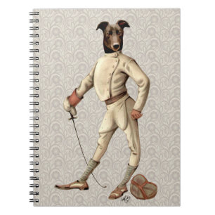 Greyhound Fencer in Cream Full 2 Notebook