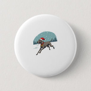 Greyhound Festive Sprint 2 Inch Round Button