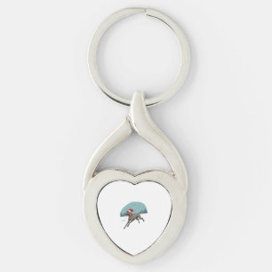 Greyhound Festive Sprint dog Keychain