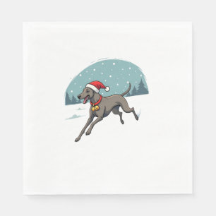 Greyhound Festive Sprint dog Napkin