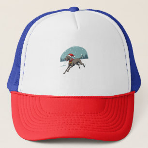 Greyhound Festive Sprint dog Trucker Hat