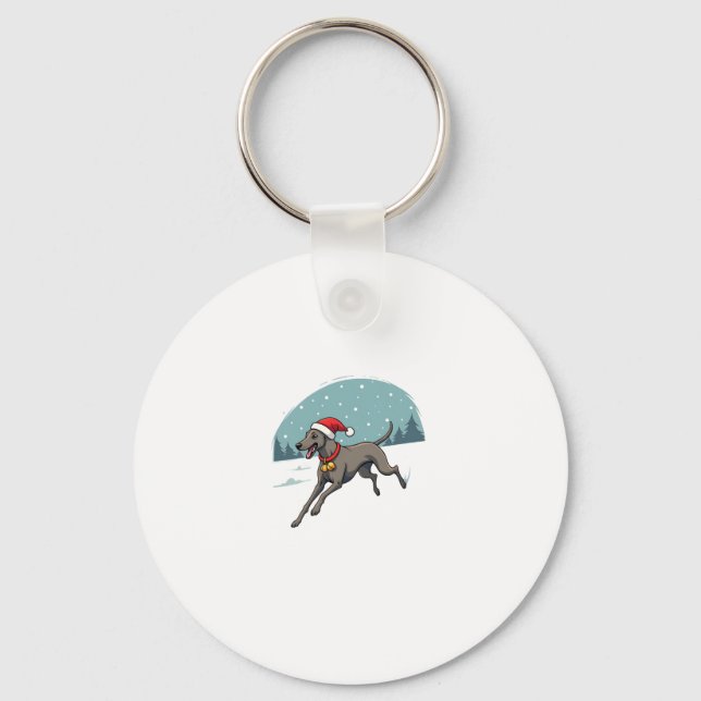 Greyhound Festive Sprint Keychain (Front)