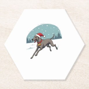 Greyhound Festive Sprint Paper Coaster