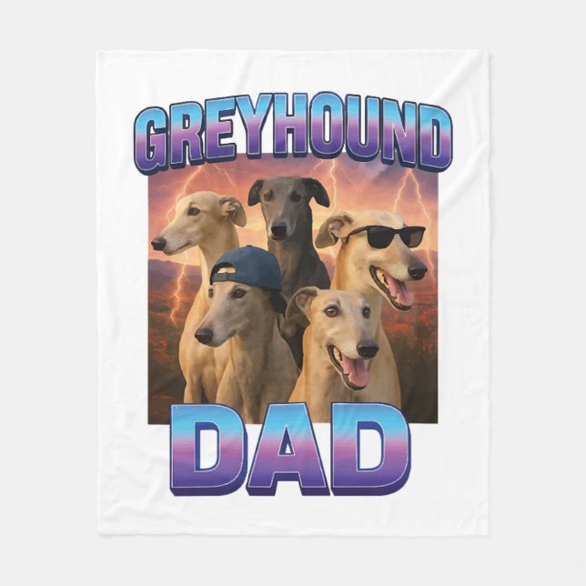 Greyhound Fleece Blanket (Front)