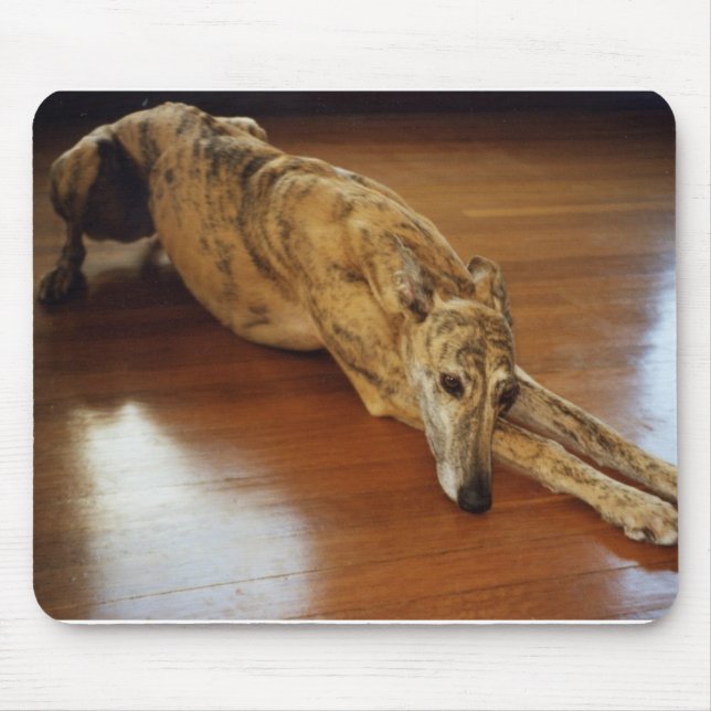 Greyhound Floor Work Mouse Pad (Front)