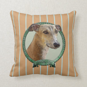 Greyhound framework throw pillow