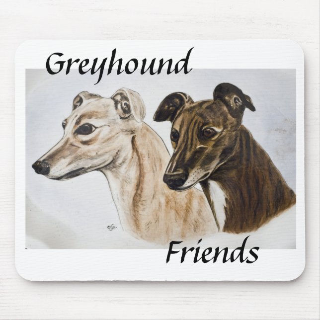 Greyhound Friends Mouse Pad (Front)