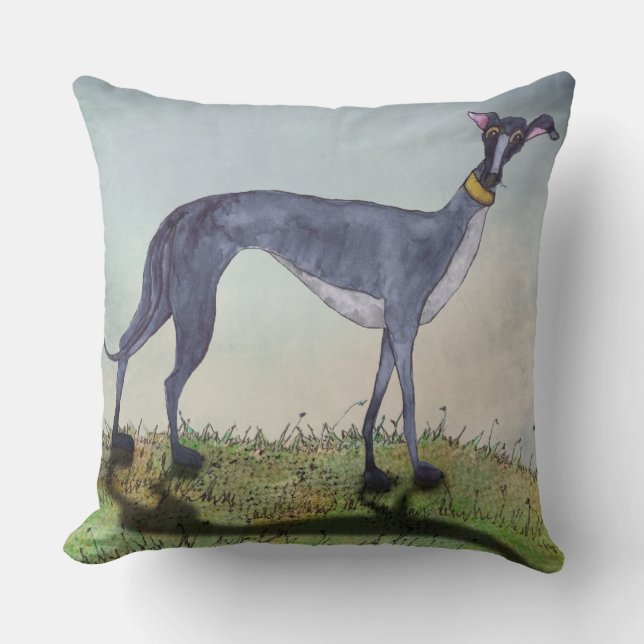 GREYHOUND g919 Throw Pillow (Front)