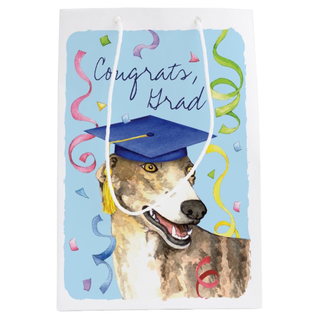 Greyhound Graduate Medium Gift Bag (Front)