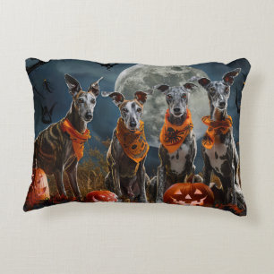 Greyhound Halloween Spooky Accent Pillow