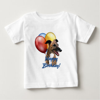 Greyhound Happy Birthday Balloons. Baby T-Shirt