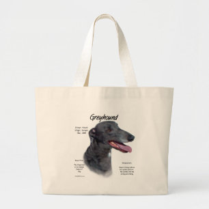 Greyhound History Design Large Tote Bag