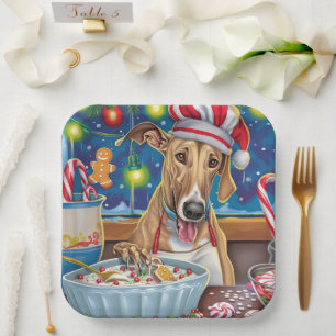 Greyhound Holiday Baking: Festive Christmas Paper Plate