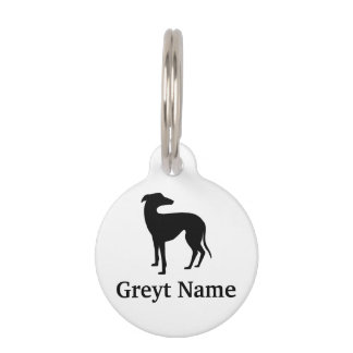 Greyhound ID Standing Greyhound Pet Tag