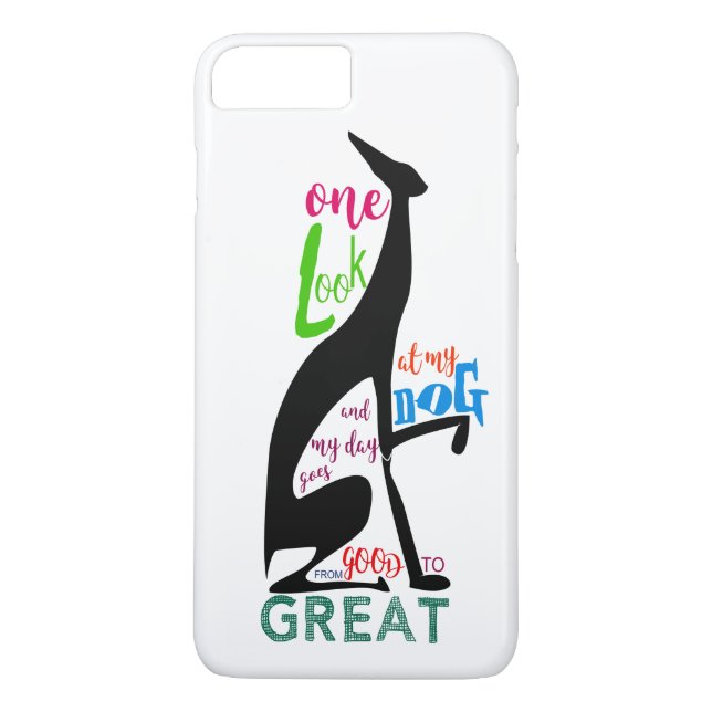 Greyhound Italian Silhouette Love My Dog Stylish Case-Mate iPhone Case (Back)