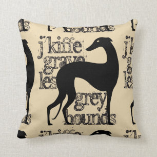 Greyhound Kiffé Throw Pillow